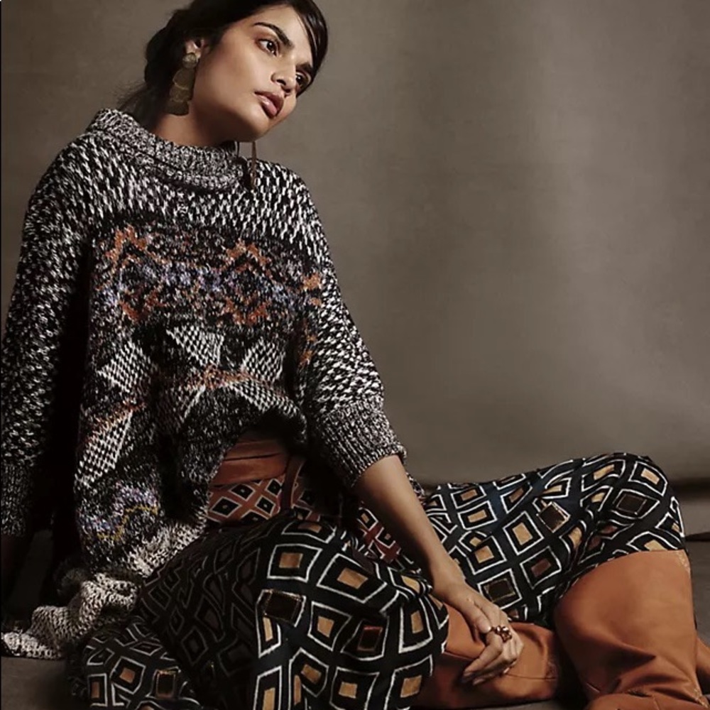 Anthropologie Pilcro Magda Knit Poncho Sweater M/L NWT medium large SOLD OUT